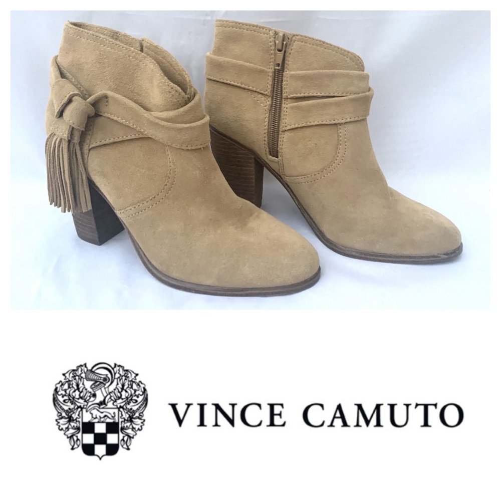Vince Camuto FIANNA Tassel Belt Leather Bootie 6.5